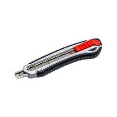 İzeltaş Pro Metal Gövde Maket Bıçağı 9 mm Otomatik Kilitli Kauçuk Kaplama