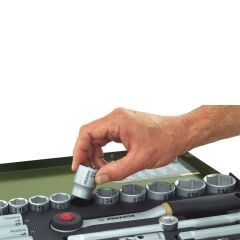 Proxxon 23020 1/4'' 1/2'' Cırcır Kollu Mafsallı 27 Parça Lokma Takımı