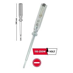 Rodex RKN210 Düz Uçlu Kontrol Kalemi 190 mm