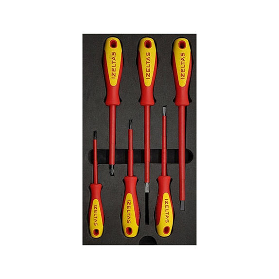 İzeltaş 4140009106 1000V İzoleli Elektrikçi Tornavida Set 6 Parça
