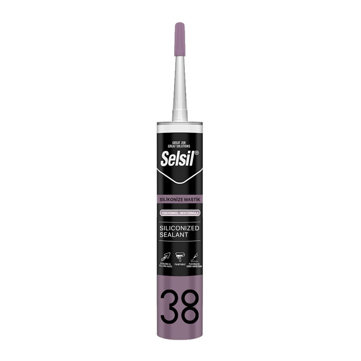 Selsil Silikonize Mastik Beyaz 500 gr (52083)
