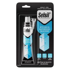 Selsil 1888 Mutfak Banyo Duşakabin Silikonu Şeffaf Tüp Silikon 50 ml