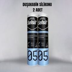Selsil Şeffaf Mutfak Banyo Duşakabin Silikonu 280 ml - 2 Adet