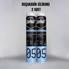 Selsil Şeffaf Mutfak Banyo Duşakabin Silikonu 280 ml - 2 Adet