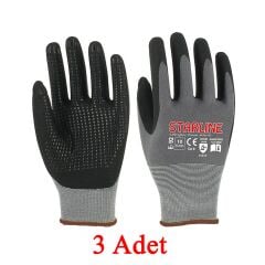 Starline E-92 Puanlı Mikro Köpük Nitril Eldiven Montaj Eldiveni No.10/ExtraLarge - 3 Adet