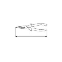 İzeltaş 3220132180 Uzun Opak Düz Uçlu Kargaburun 180 Mm