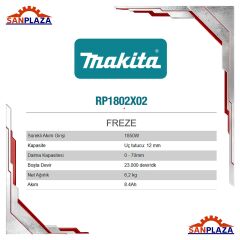 Makita RP1802X02 Dik Freze Makinası 1850 Watt 12 Mm