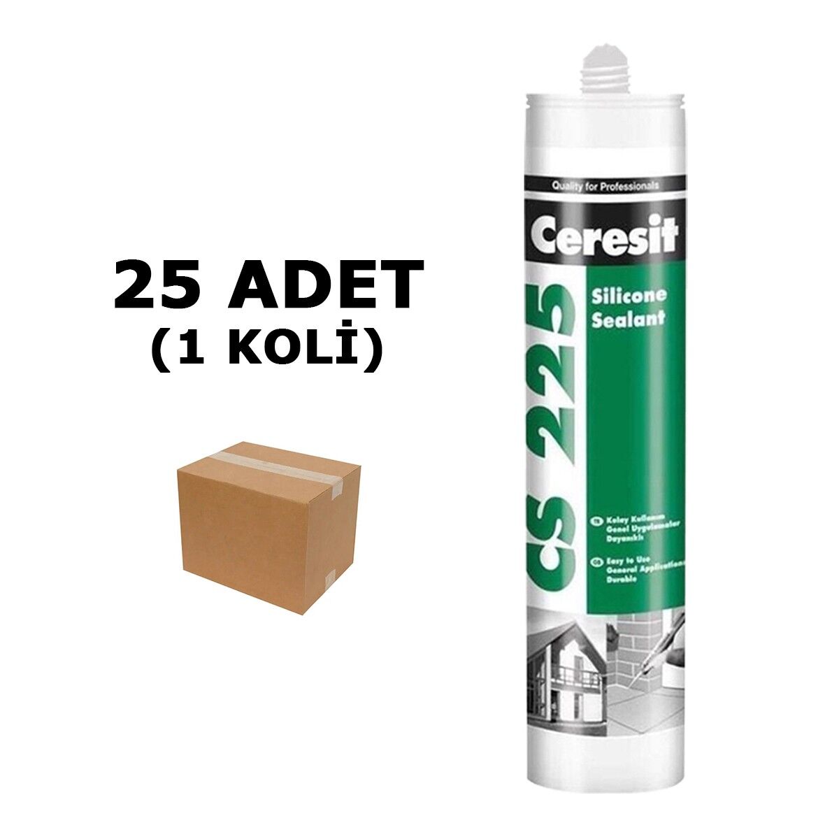 Ceresit Cs 225 Silikon Beyaz 280 gr 25'li Koli