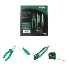 Elta Hobby Set 4 Parça Opak Pense 160mm Maket Bıçağı Şerit Metre Tornavida