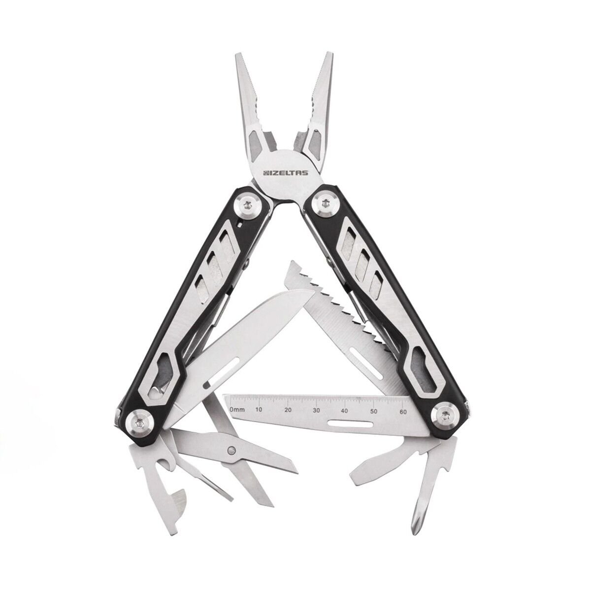 İzeltaş Multi Tool 15 Fonksiyonlu 155 mm Çok Amaçlı Pense Çakı Seti