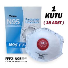 Sanplaza FFP2 Ventilli Konik Katlanabilir N95 Toz Maskesi 1 Kutu 15 Adet