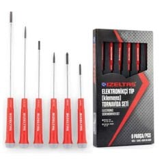 İzeltaş 4500008106 Elektronikçi Tip Klemens Tornavida Seti 6 Parça