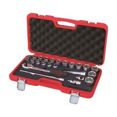 İzeltaş 1113002024 - 1/2 U Kolsuz Altı Köşe Lokma Anahtar Takımı 24 Parça