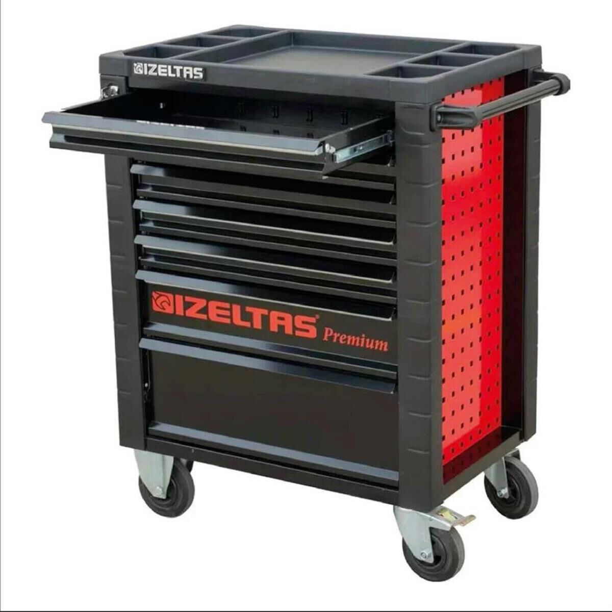 İzeltaş 8245007096 Premium Serisi Takım Dolabı İçi Dolu 7 Çekmeceli 250 Parça