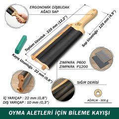 BeaverCraft LS5P1 Kanca Bıçaklar ve Bükülmüş Iskarpelalar İçin Bileme ve Kılağı Alma Kılavuzu Seti, 4 Parça