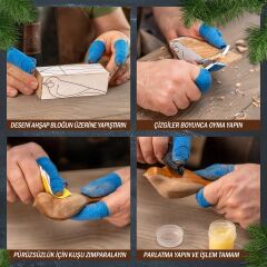 BeaverCraft DIY01 Kuş Figürü Ahşap Oyma Hobi Seti