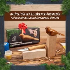 BeaverCraft DIY01 Kuş Figürü Ahşap Oyma Hobi Seti