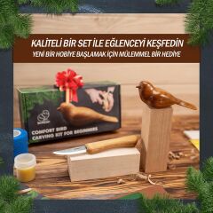 BeaverCraft DIY01 Kuş Figürü Ahşap Oyma Hobi Seti