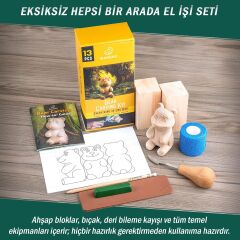 BeaverCraft DIY05 Ayı Figürü Ahşap Oyma Hobi Seti