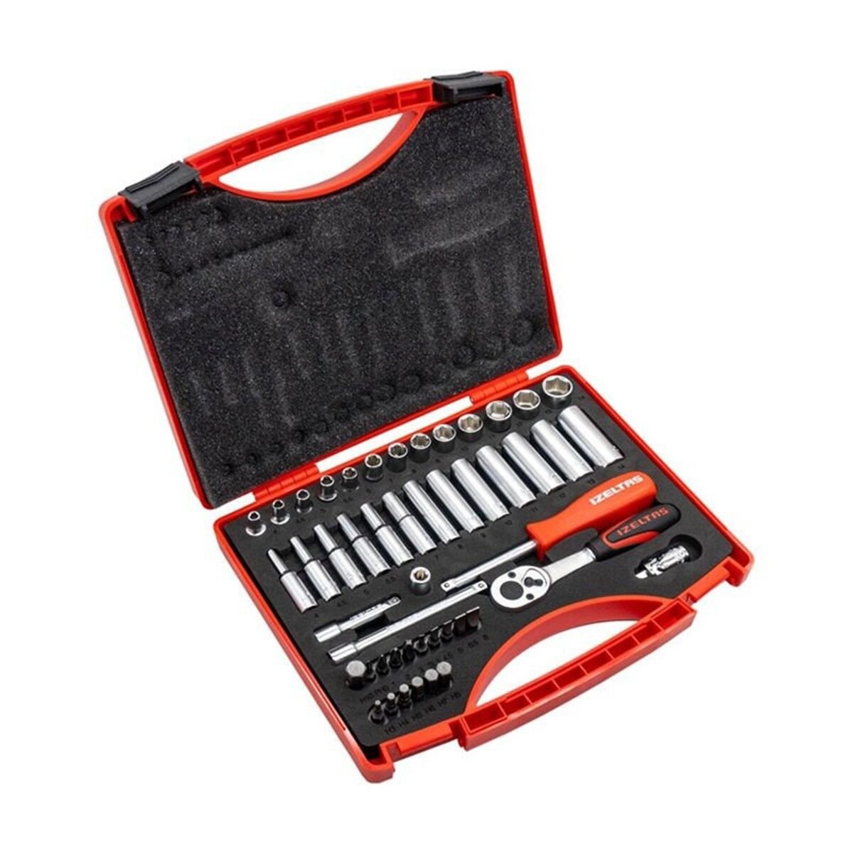 İzeltaş 1/4 Altı Köşe Lokma Anahtar ve Bits Set 48 Parça 14000005131