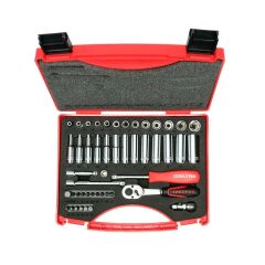 İzeltaş 1/4 Altı Köşe Lokma Anahtar ve Bits Set 48 Parça 14000005131