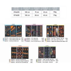 Retta Proline RTY 6205 Dolu 6 Çekmeceli 245 Parça Takım Arabası