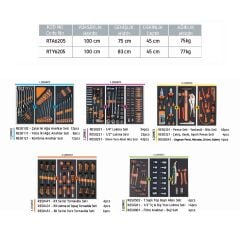 Retta Proline RTY 6205 Dolu 6 Çekmeceli 245 Parça Takım Arabası