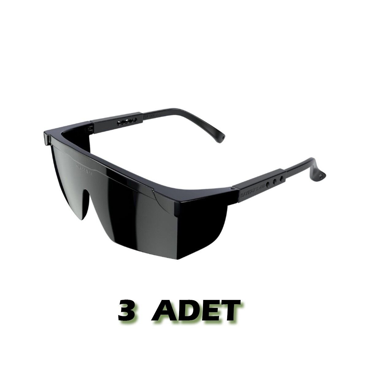 Baymax S-400 Standart Siyah Koruyucu Kaynak İş Gözlüğü (3 Adet)