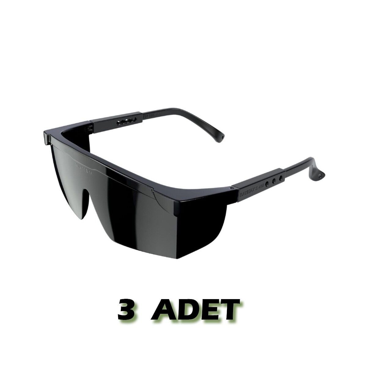 Baymax S-400 Standart Siyah Koruyucu Kaynak İş Gözlüğü (3 Adet)