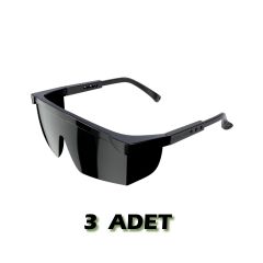 Baymax S-400 Standart Siyah Koruyucu Kaynak İş Gözlüğü (3 Adet)