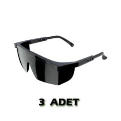 Baymax S-400 Standart Siyah Koruyucu Kaynak İş Gözlüğü (3 Adet)