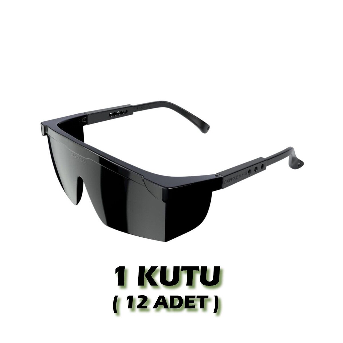 Baymax S-400 Standart Siyah Koruyucu Kaynak İş Gözlüğü (12 Adet) - 1 Kutu