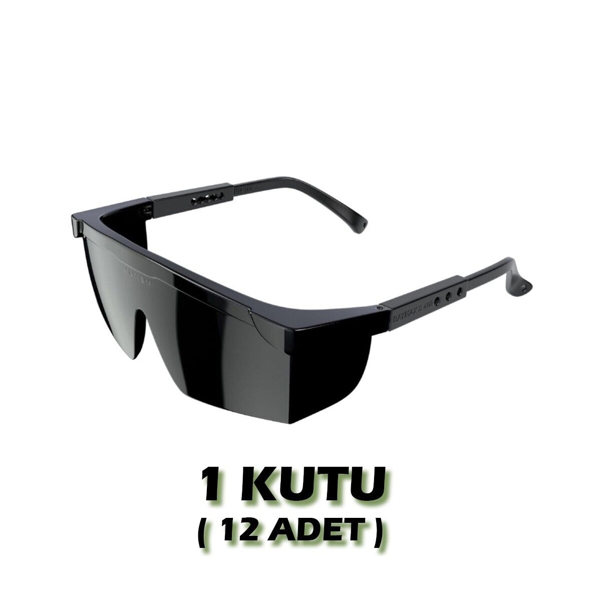 Baymax S-400 Standart Siyah Koruyucu Kaynak İş Gözlüğü (12 Adet) - 1 Kutu