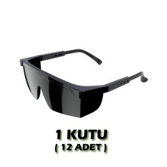 Baymax S-400 Standart Siyah Koruyucu Kaynak İş Gözlüğü (12 Adet) - 1 Kutu