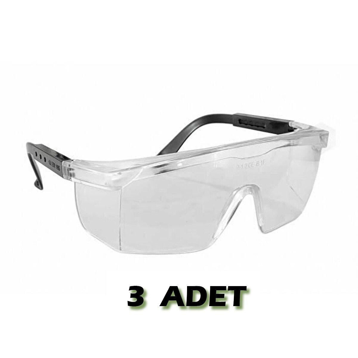 Baymax S-400 Standart Antifog Şeffaf Buğu Yapmayan Koruyucu İş Gözlüğü (3 Adet)