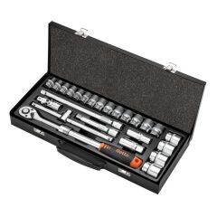 Retta RLT2501 1/2'' Altı Köşe Lokma Takımı Uzatmalı Cırcır Kollu 25 Parça