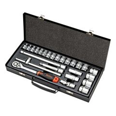 Retta RLT2503 1/2'' On İki Köşe Lokma Takımı Uzatmalı Cırcır Kollu 25 Parça