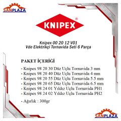 Knipex 00 20 12 V01 Vde Elektrikçi Tornavida Seti 6 Parça