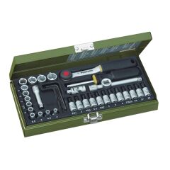Proxxon 23080 1/4'' Cırcır Kollu 36 Parçalı Lokma ve Bits Takımı