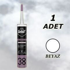 Selsil Silikonize Mastik Beyaz 500 gr (52083) 1 Adet