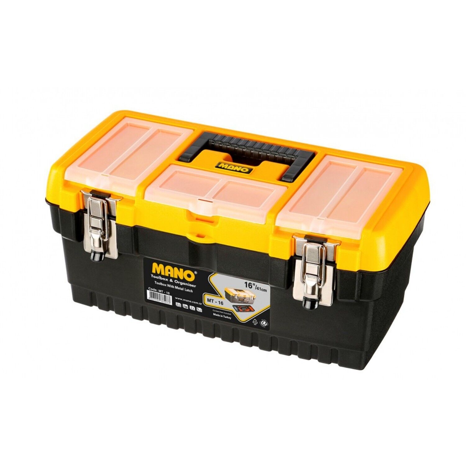 Mano MT-16 Organizerli Metal Kilitli Takım Çantası Poliprobilen, 16''