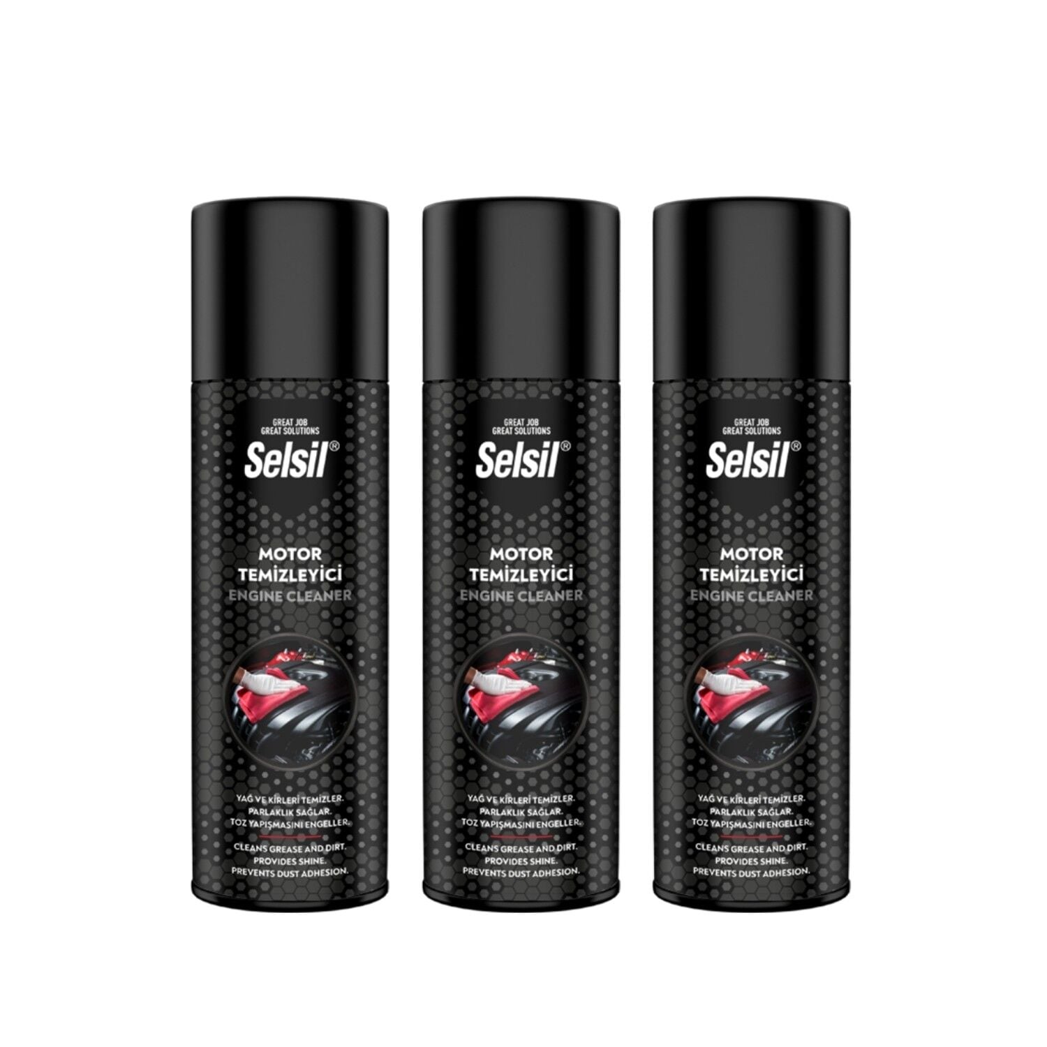 Selsil Susuz Motor Temizleyici Sprey 500 ml 3 Adet