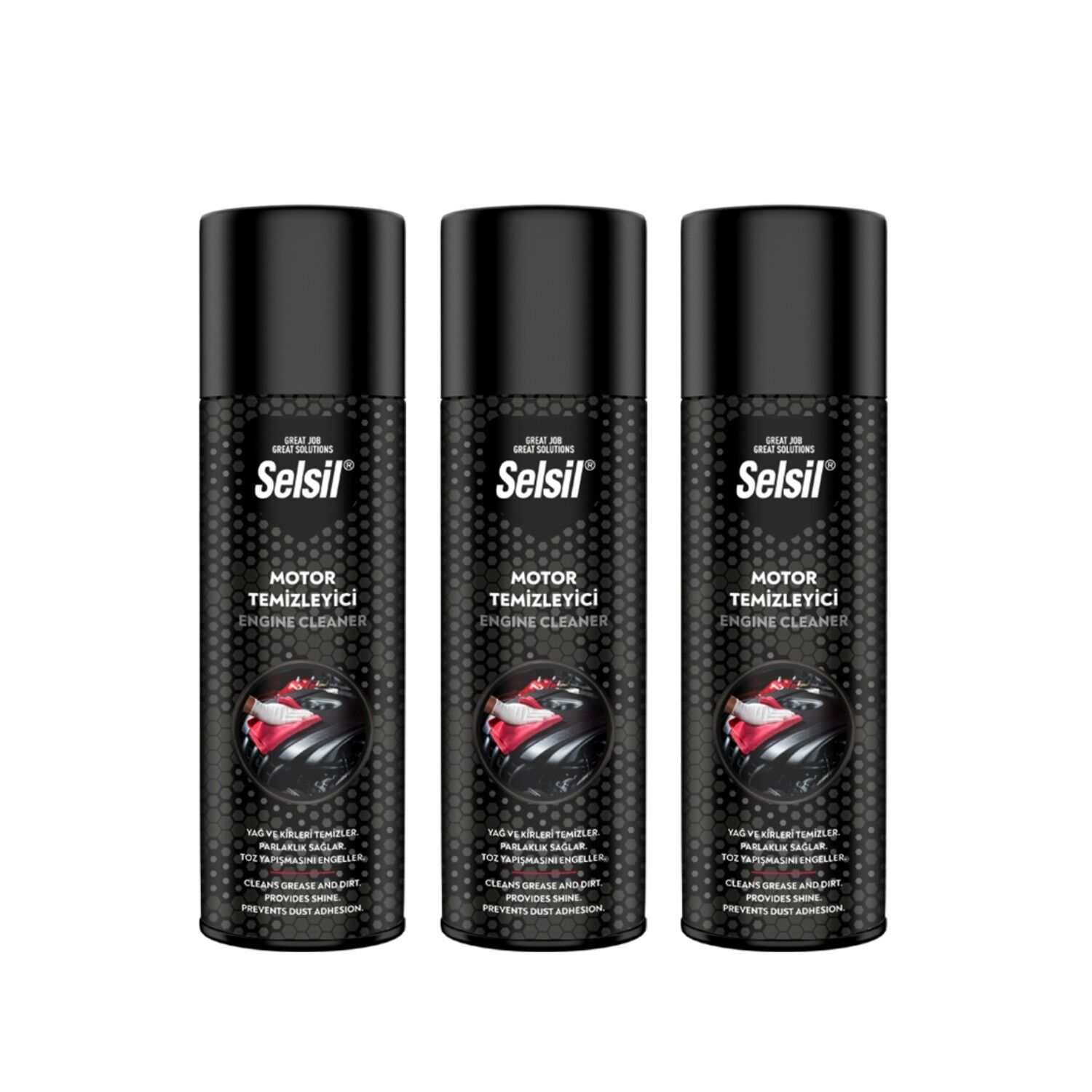 Selsil Susuz Motor Temizleyici Sprey 500 ml 3 Adet