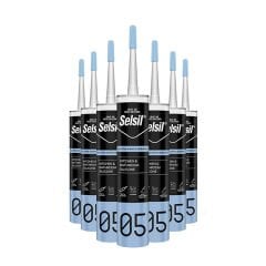 Selsil Şeffaf Mutfak Banyo Duşakabin Silikonu 280 ml 25 Adet 1 Koli