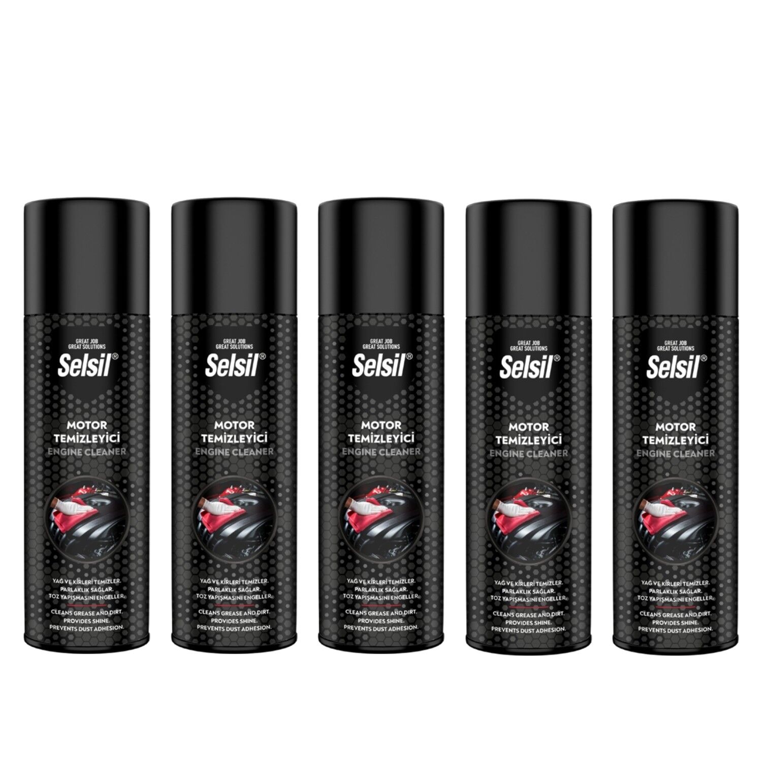 Selsil Susuz Motor Temizleyici Sprey 500 ml 5 Adet
