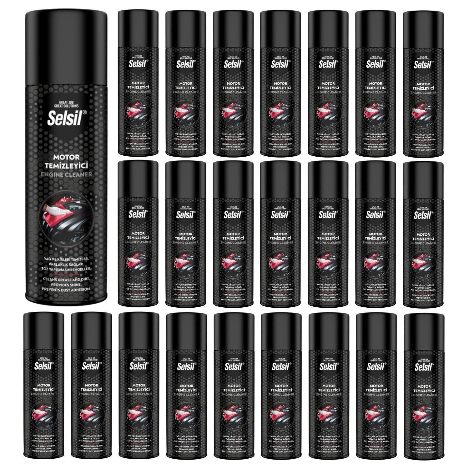 Selsil Susuz Motor Temizleyici Sprey 500 ml 24 Adet (1 Koli)