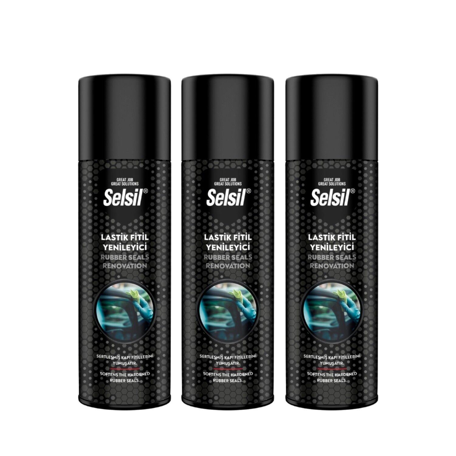 Selsil Lastik Kauçuk Fitil Yenileme Spreyi 200 ml 3 Adet