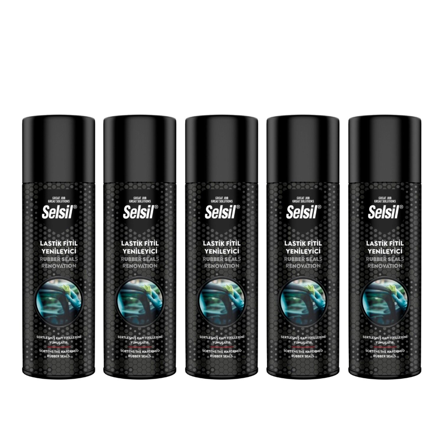 Selsil Lastik Kauçuk Fitil Yenileme Spreyi 200 ml 5 Adet