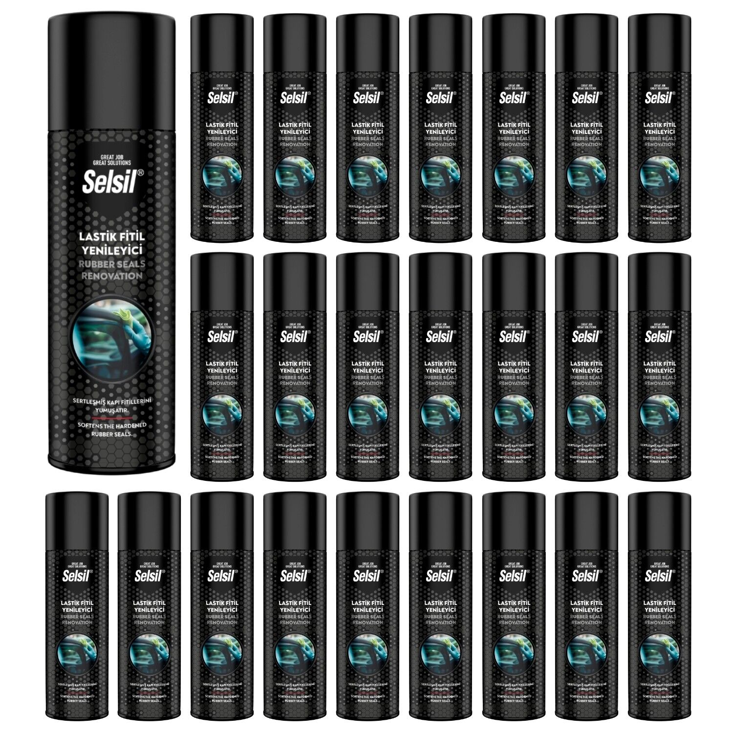 Selsil Lastik Kauçuk Fitil Yenileme Spreyi 200 ml 36 Adet