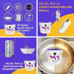 Selsil Pak Genel Amaçlı Mucize Köpük Temizleyici Yağ Sökücü Jel 500 gr ve Sprey 500 ml